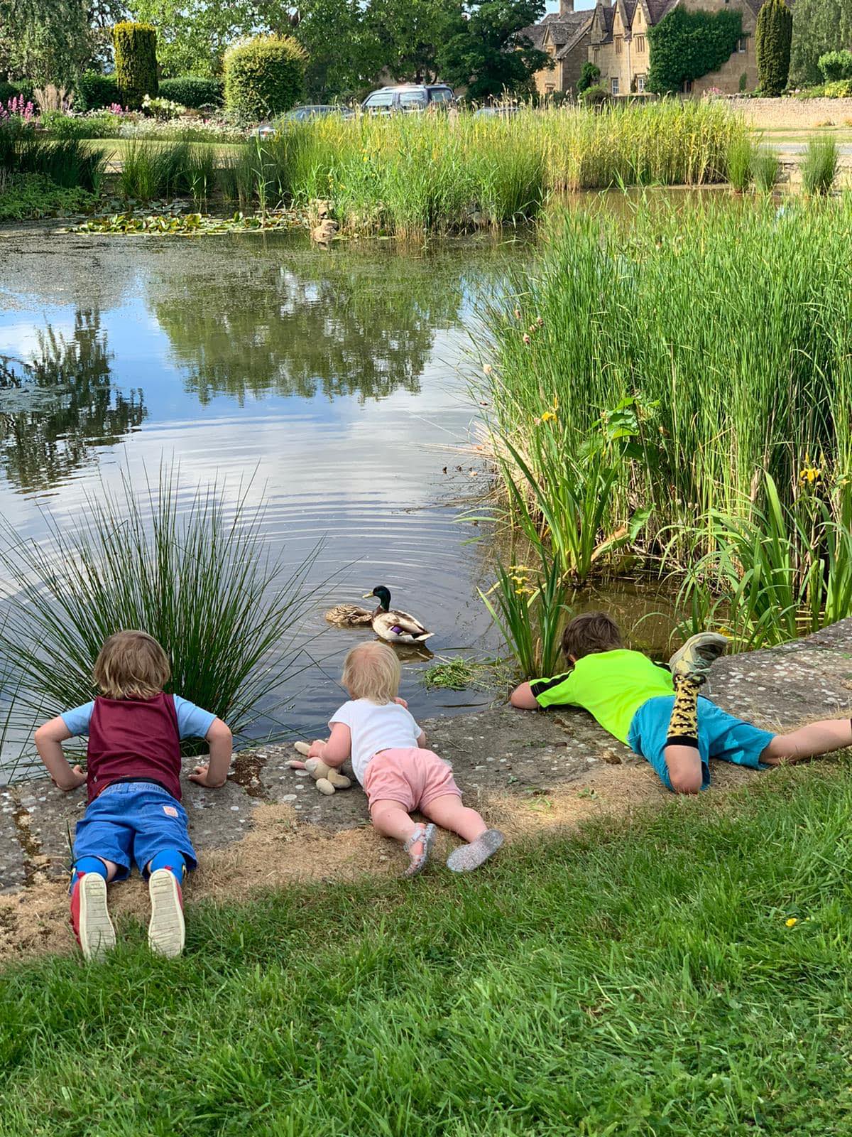 Children at Willersey pond