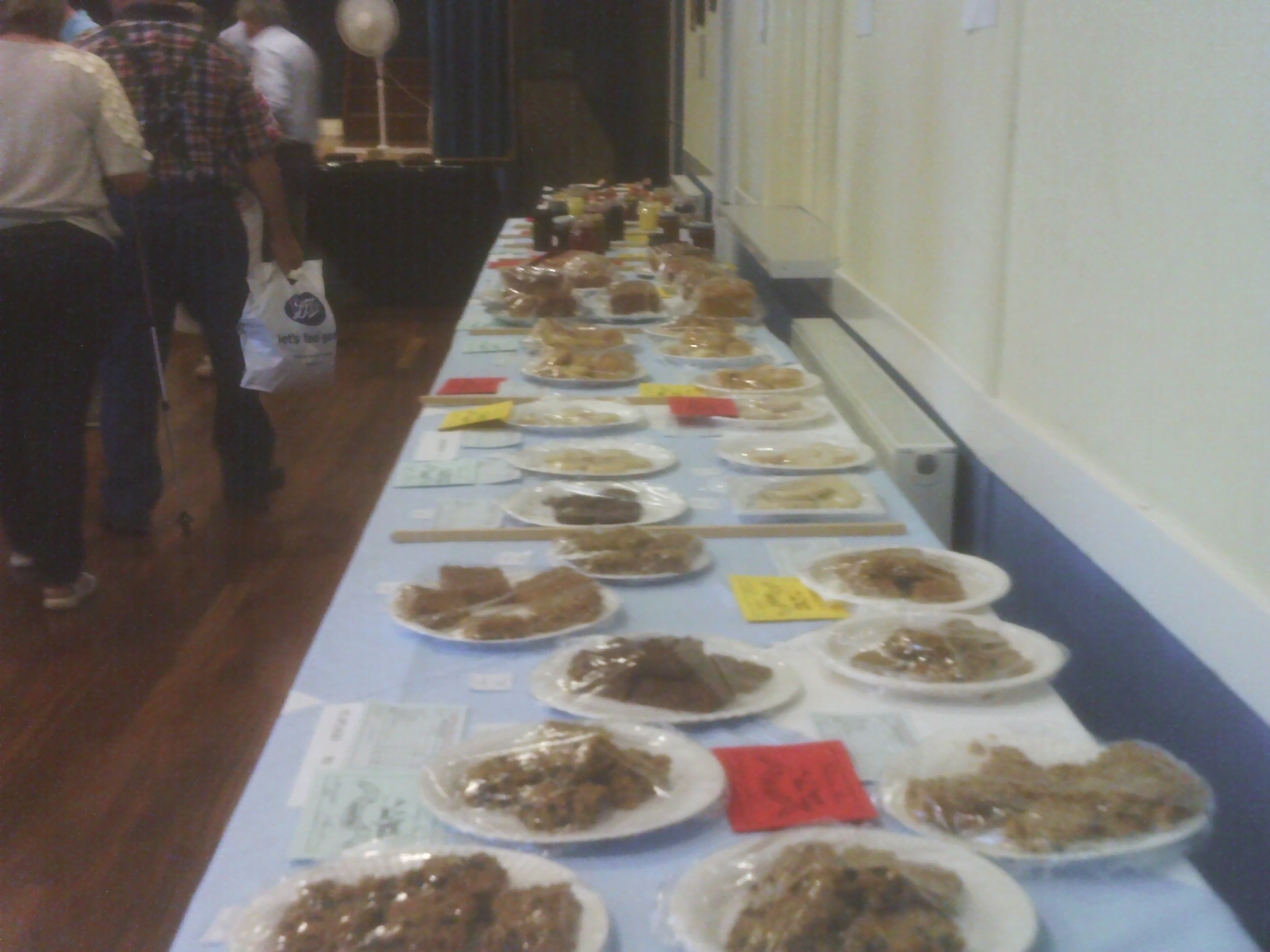 Fruit and cakes at Willersey Horticultural Show